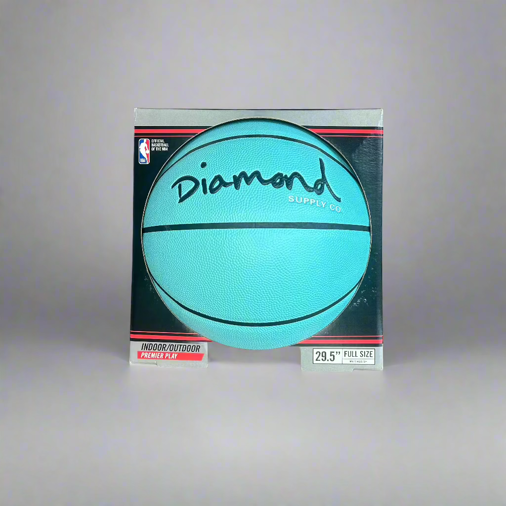 Diamond Supply Co. Spalding Basketball Light Blue Silver