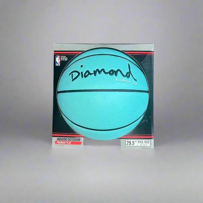 Diamond Supply Co. Spalding Basketball Light Blue Silver