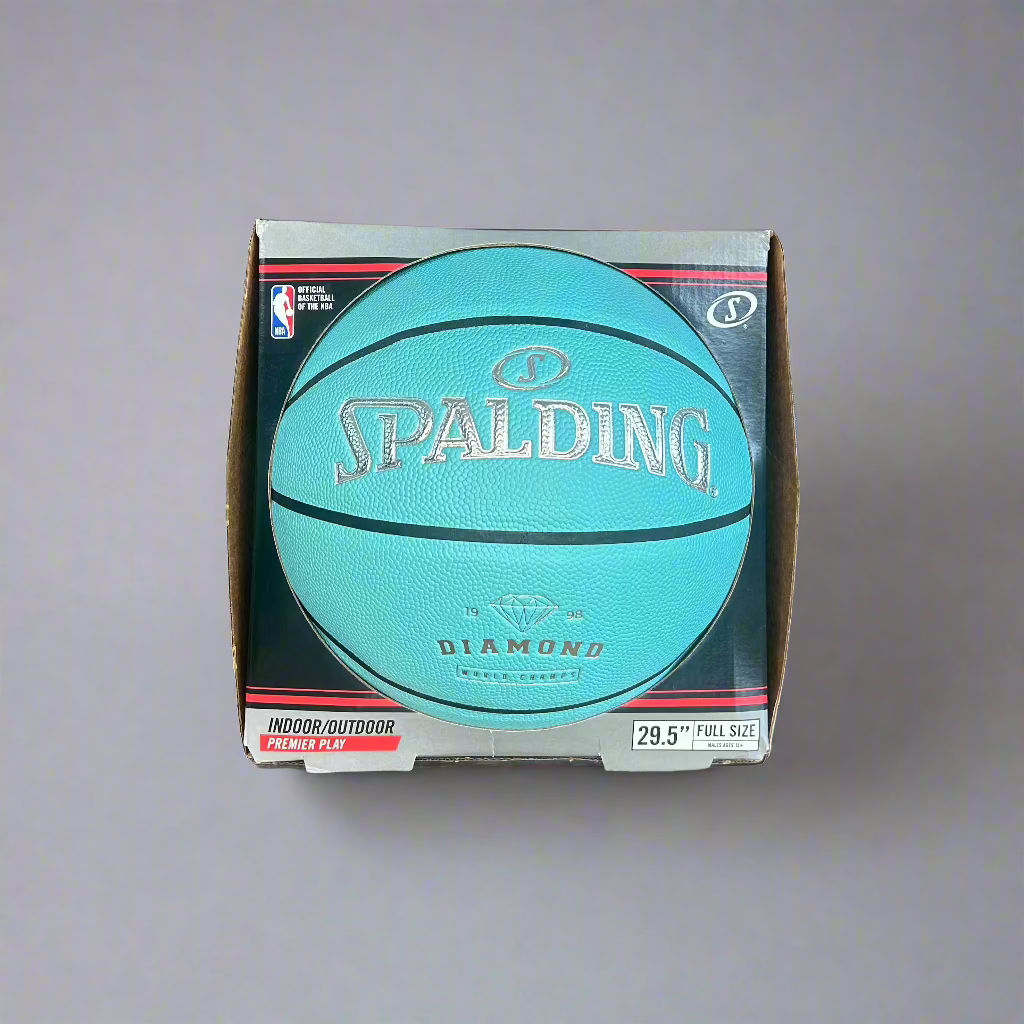 Diamond Supply Co. Spalding Basketball Light Blue Silver