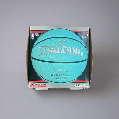 Diamond Supply Co. Spalding Basketball Light Blue Silver